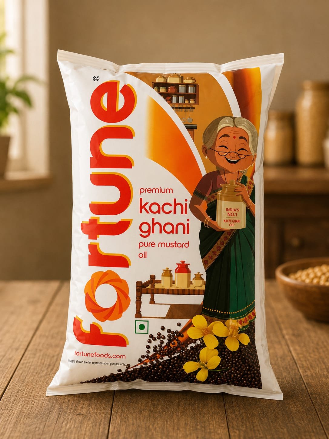 Fortune Kachi Ghani Pure Mustard Oil 910