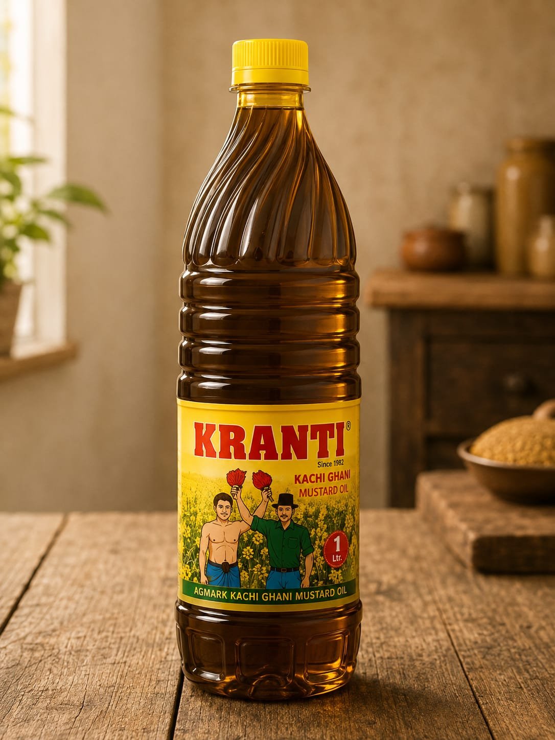 Kranti Kachi Ghani Mustard Oil 1Ltr