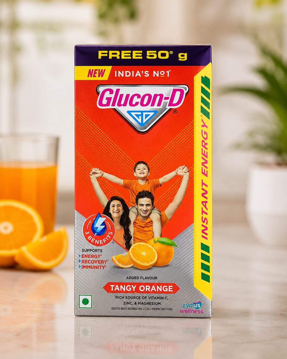 Glucon D Tangy Orange 75 gm +Free 50 gm