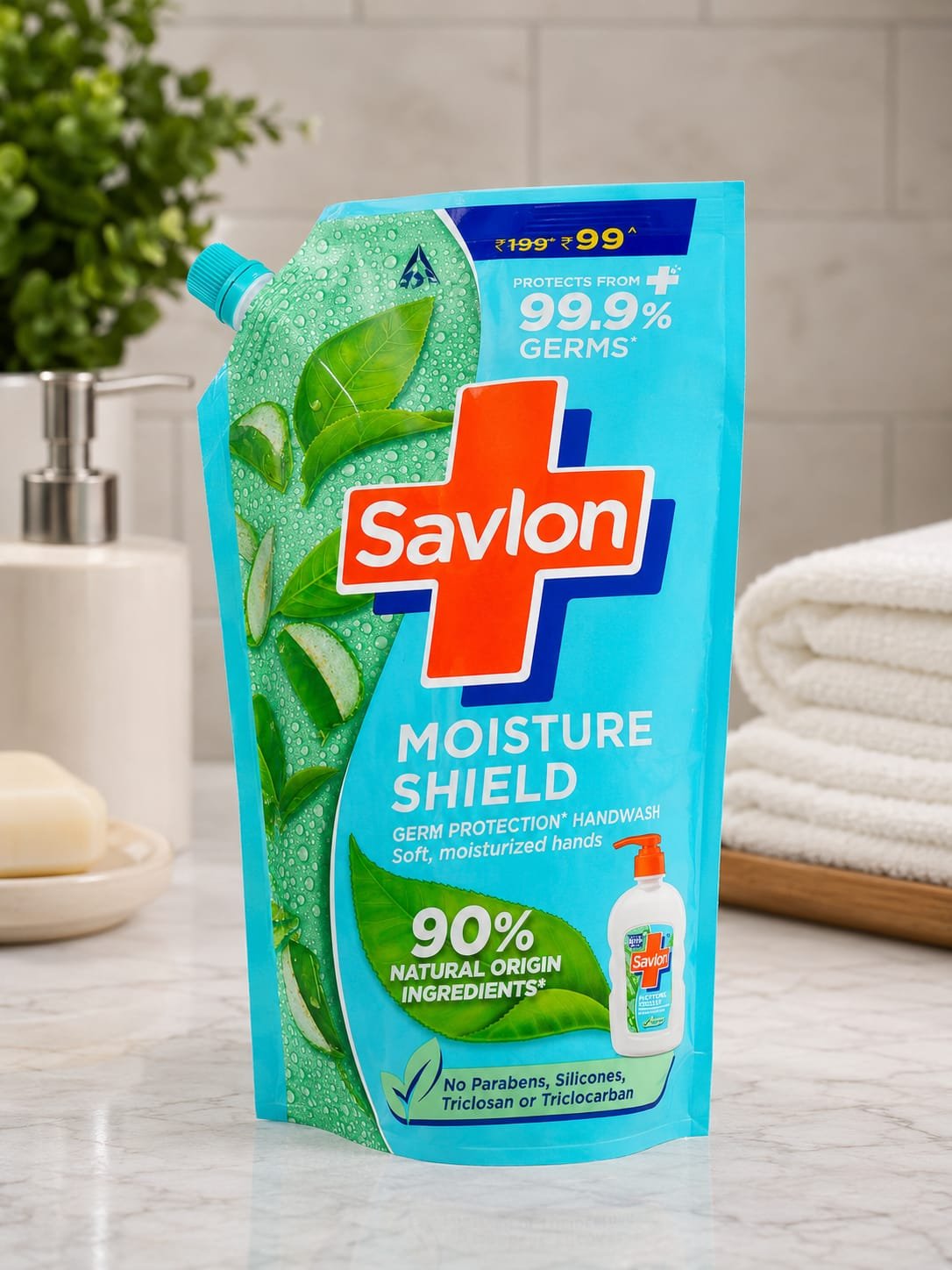 Savlon Moisture Shield 650 x 2 =1300 ml (Buy  One Get ONe Free)