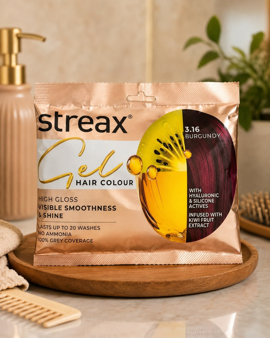 Streax Gel Hair Color (Burgundy)