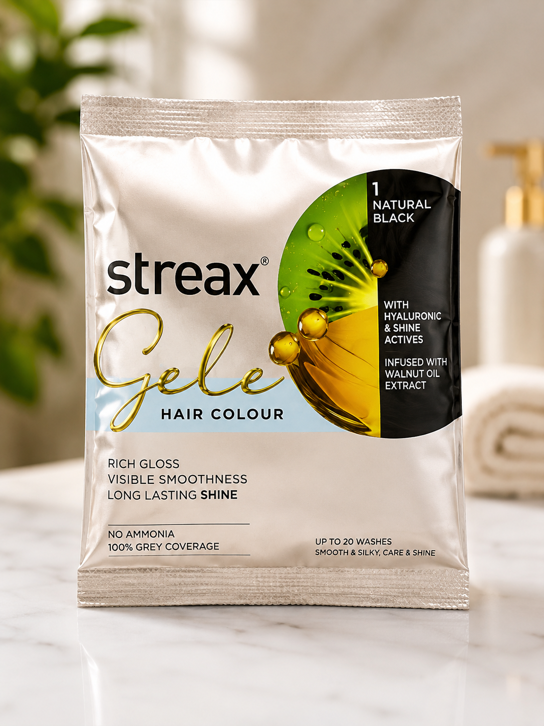 Streax Gel Hair Color (Black )