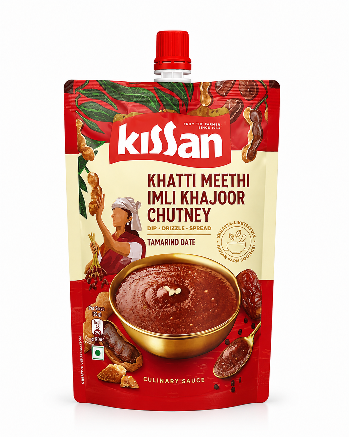 Kissan khatti meethi imli khajoor chutney 200 g