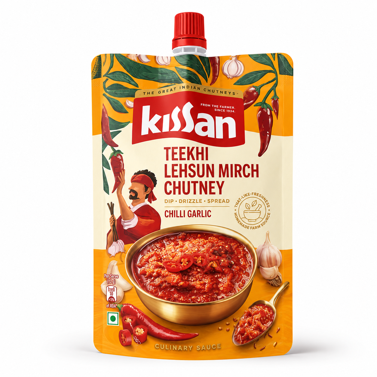 Kishan Teekhi Lehsun Mirchi Chutney 200g