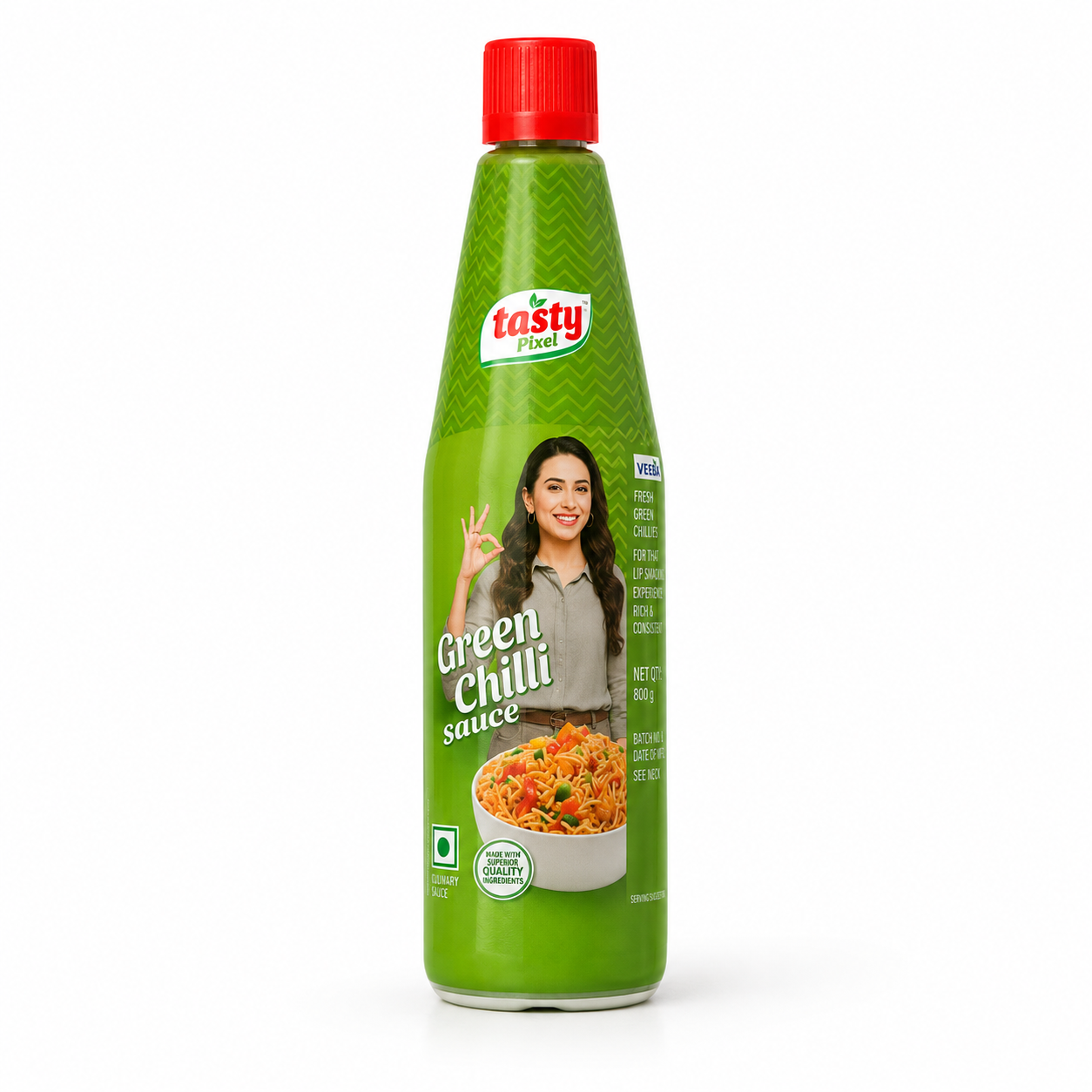 Tasty pixel Green chillli sauce 650 g
